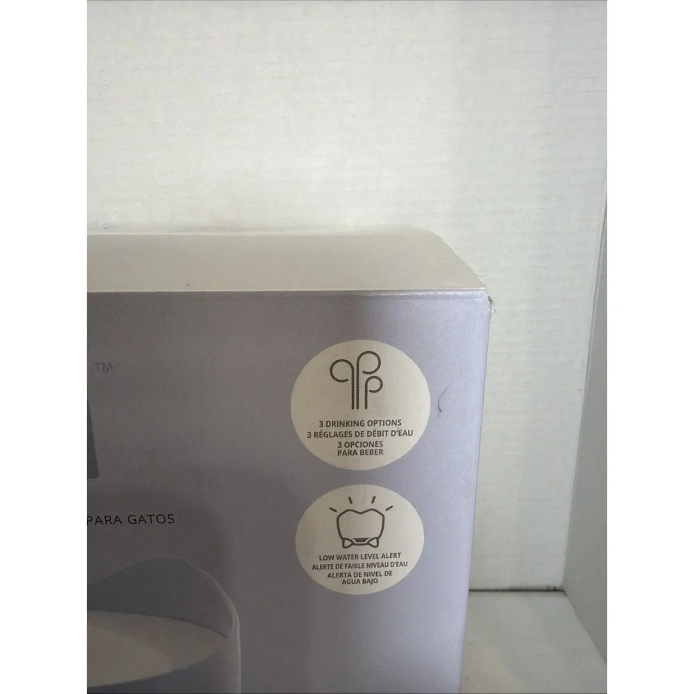 Catit Pixi Cat Drinking Fountain Blue LED Water Fountain Pet Bowl Tested‎